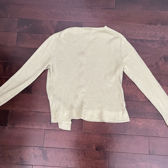 Vintage Green Ribbed Cardigan - Picture 3 of 3